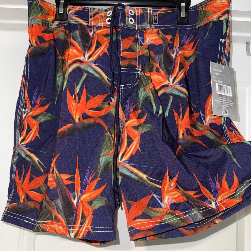 BRAND NEW Uzzi Swim Trunk Style MBS04 Navy XL Men Original Price $50